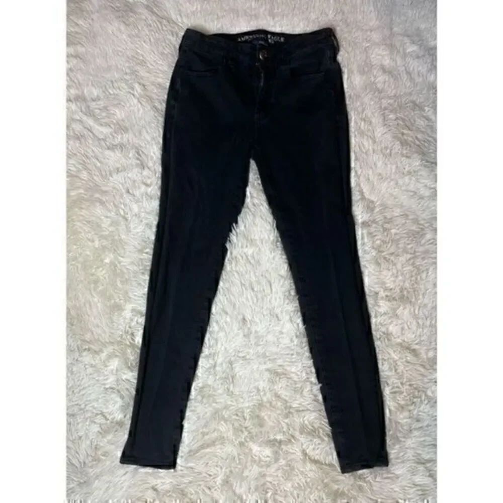 Black American Eagle 360 Super Stretch High-rise Jegging Size 4